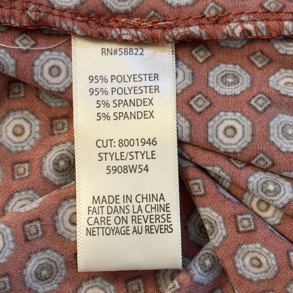 Max Studio Boho Modest Preppy Church ALine Dress‎ Size XS Stretch 3/4 Sleeves - Picture 12 of 14